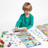 - PUZZLE + LES TRANSPORTS 62 PIECES + 32 CARTES ILLUSTREES