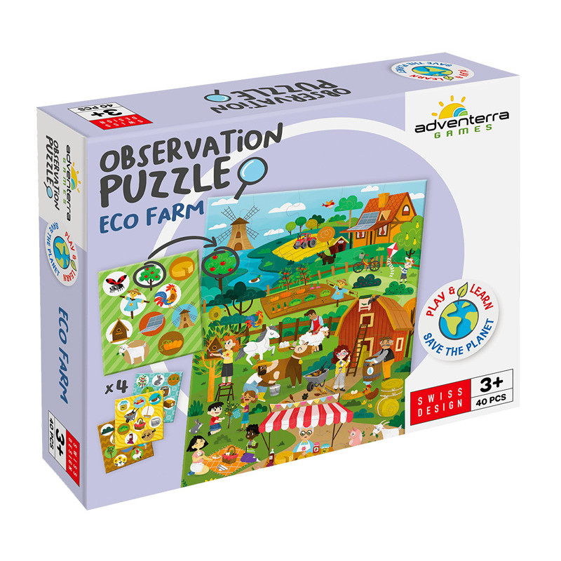 7640179640497 - 1 PUZZLE LA FERME ECOLOGIQUE 40 PIECES