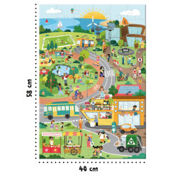 7640179640503 - 1 PUZZLE LA VILLE VERTE 60 PIECES