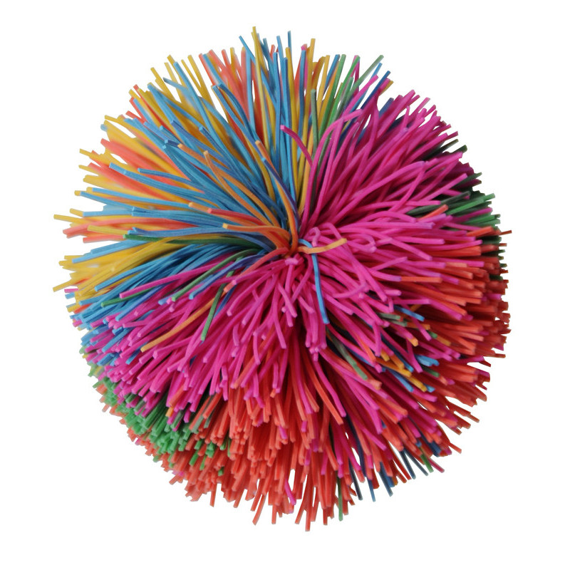 3420211079041 - 1 BALLE ARAIGNEE EN CAOUTCHOUC MULTICOLORE
