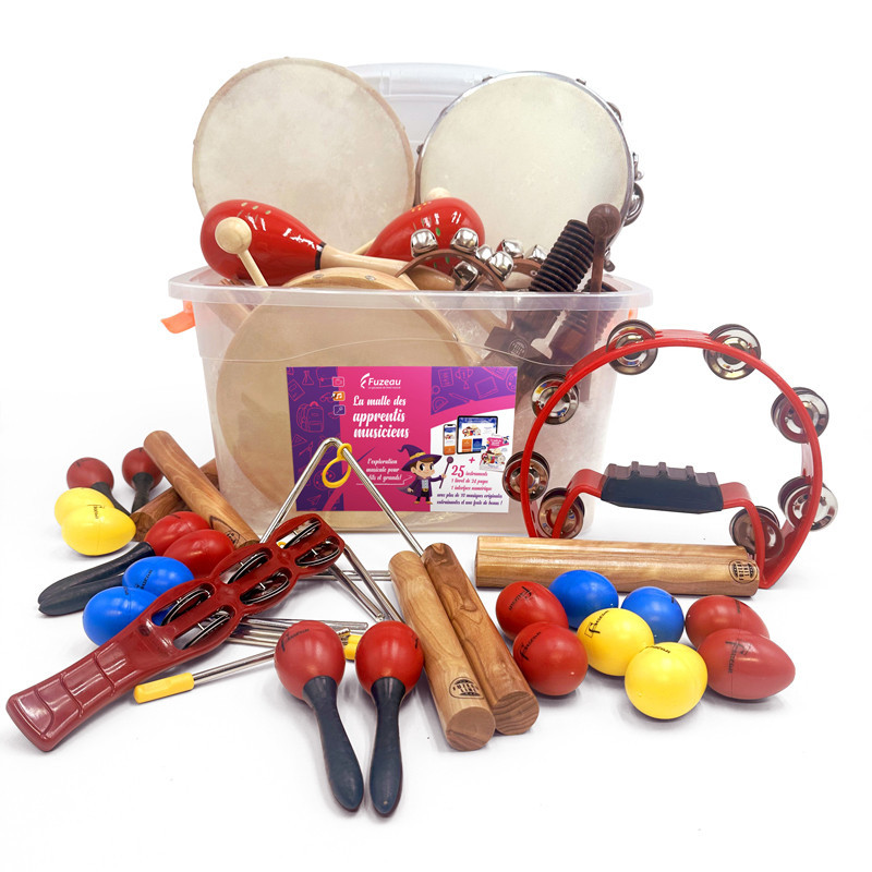 3549540785062 - MALLE DES APPRENTIS MUSICIENS - 25 INSTRUMENTS + 1 LIVRET PEDAGOGIQUE + 1 INTERFACE NUMERIQUE