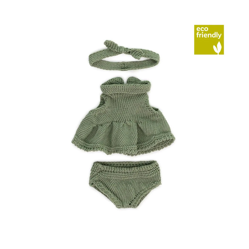 - ENSEMBLE VÊTEMENTS POUPEE 21CM - ROBE ET BANDEAU