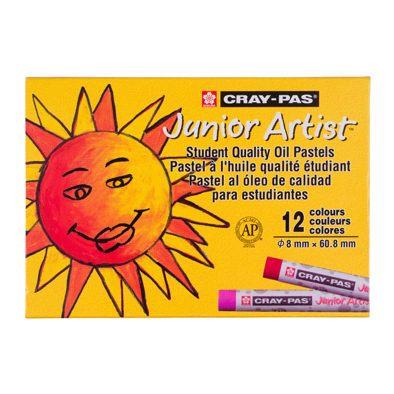 0084511329188 - CRAY-PAS JUNIOR ARTIST 1 LOT DE 12 PASTELS A L'HUILE COLORIS ASSORTIS