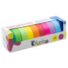 3700773322787 - 10 RUBANS ADHESIFS COLORIS UNIS ASSORTIS 15MMX10M