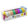 3700773322794 - 10 RUBANS ADHESIFS COLORIS PAILLETES ASSORTIS 15MMX10M
