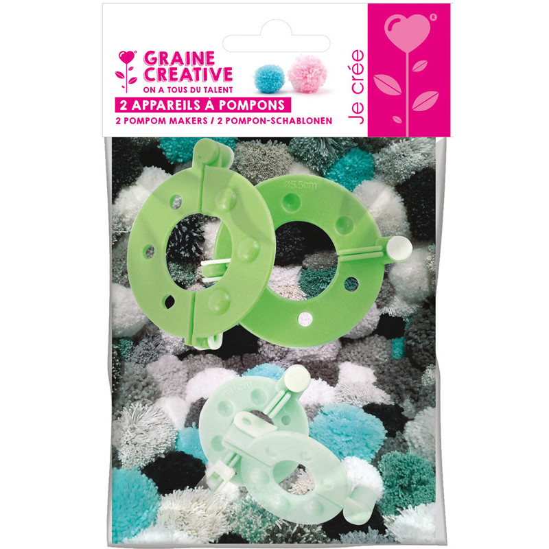 3532434400493 - 2 APPAREILS A POMPONS Ø35 & Ø55 MM