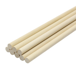 3700773320783 - LOT 20 TOURILLONS BOIS 12MM X 33 CM COLORIS NATUREL