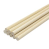3700773320783 - LOT 20 TOURILLONS BOIS 12MM X 33 CM COLORIS NATUREL