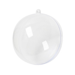 3700773321490 - LOT 10 BOULES PLASTIQUES CRISTAL 10CM