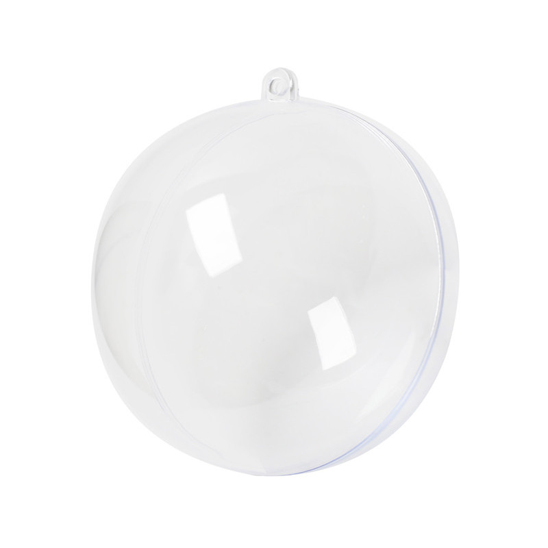3700773321490 - LOT 10 BOULES PLASTIQUES CRISTAL 10CM