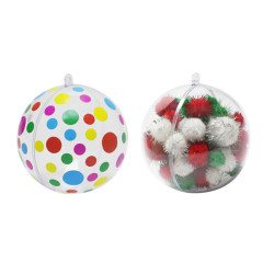 3700773321490 - LOT 10 BOULES PLASTIQUES CRISTAL 10CM