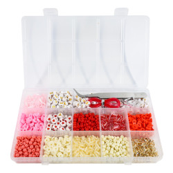 3701385309456 - PACK 1800 PERLES ASSORTIES - THEME LOVE