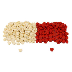 3701385309449 - 400 PERLES CŒURS 2 COLORIS ASSORTIS
