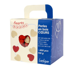 3701385309449 - 400 PERLES CŒURS 2 COLORIS ASSORTIS