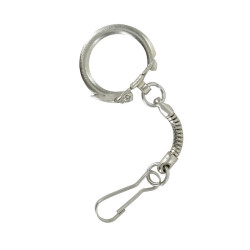 3700773312047 - 10 ATTACHES PORTE-CLES AVEC CHAINETTES ARGENT