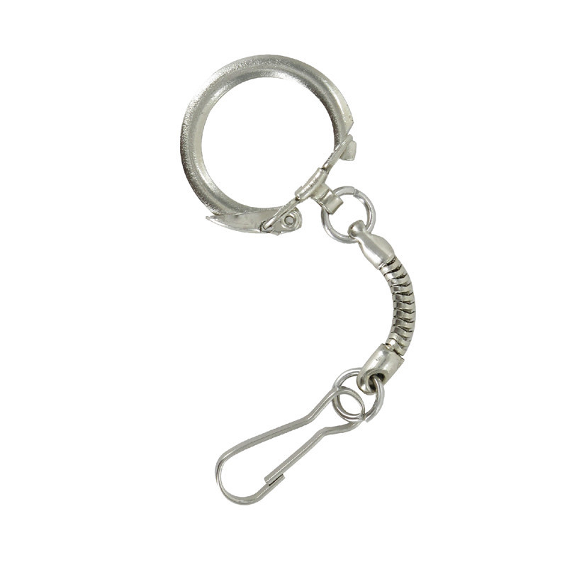 3700773312047 - 10 ATTACHES PORTE-CLES AVEC CHAINETTES ARGENT