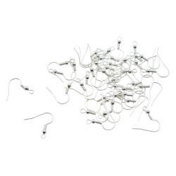 3700773322510 - 40 BOUCLES D'OREILLES 20MM COLORIS ARGENT