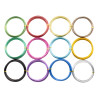 3700773322367 - 1 LOT 12 FILS ALUMINIUM 2MMX5M COLORIS ASSORTIS