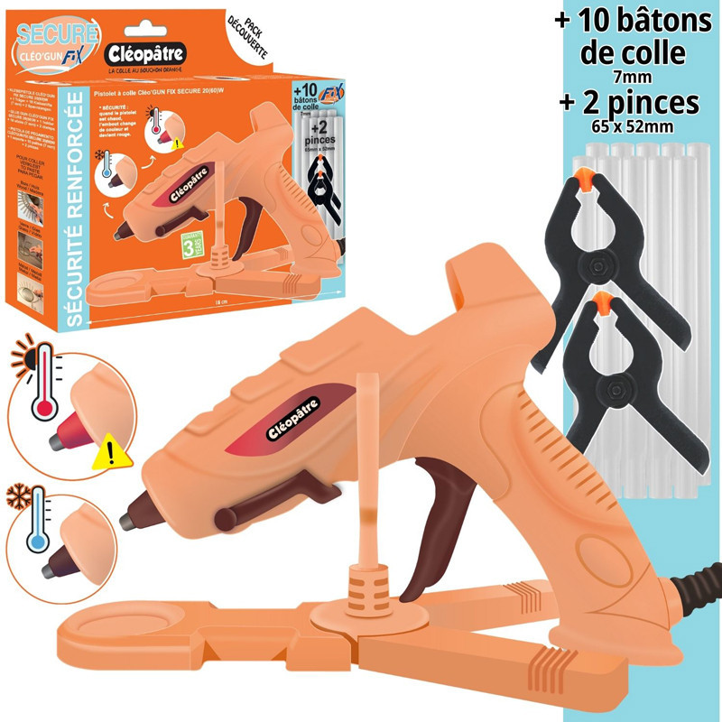 3134725024694 - MAXI PACK CLEO GUN FIX DÉCORÉ + STATION + 10 RECHARGES + 2 PINCES