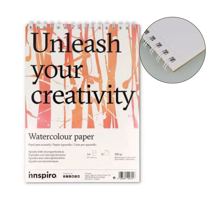 8428885499702 - BLOC PAPIER AQUARELLE A4 12 PAGES 300G