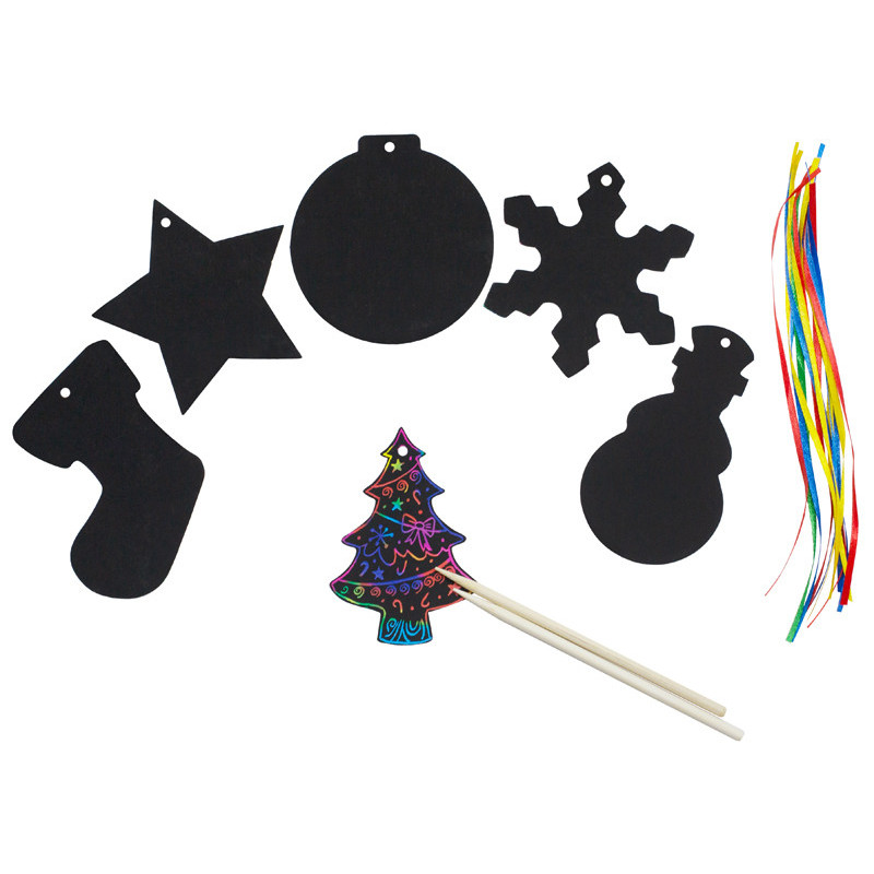 3700773322299 - 60 FORMES A GRATTER THEME NOEL + 5 BATONNETS + RUBAN