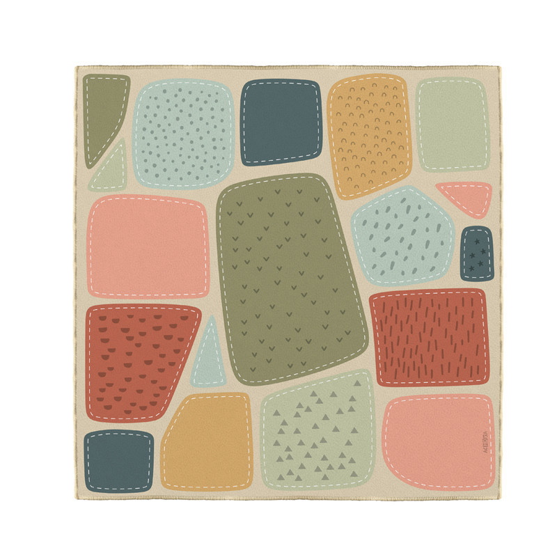 5414869132089 - TAPIS PATCHWORK POLYESTER 200 X 200 CM