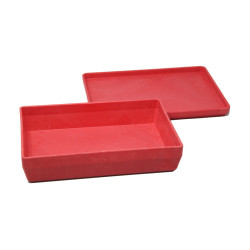 4260414067884 - BOITE 25 X 18 X 6 CM AVEC COUVERCLE COLORIS ROUGE