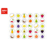 ROULEAU 900 GOMMETTES FRUITS Ø 20 MM