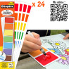 3134725026759 - 1 BLOC PEINTURE 24 FEUILLES DETACHABLES 7 COLORIS ASSORTIS
