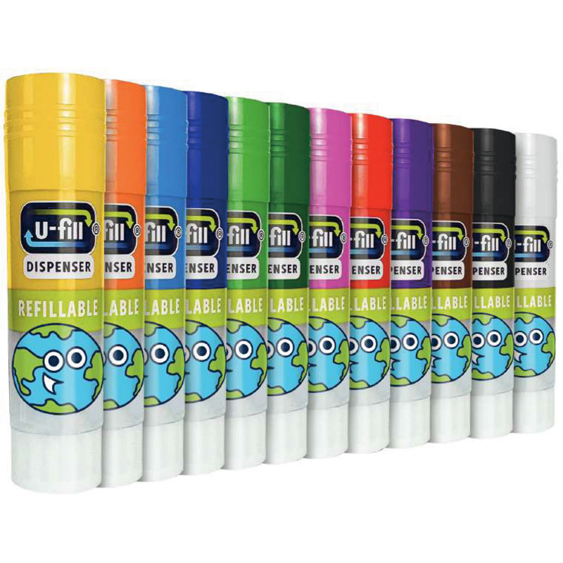 5060438218045 - 1 BOITE DE 12 STICKS DE PEINTURE RECHARGEABLES ASSORTIS