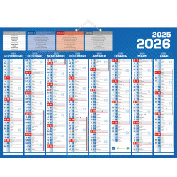 3371017524665 - CALENDRIER GRAND FORMAT 40,5X55CM SEPTEMBRE/DÉCEMBRE CLASSIQUE 16 MOIS