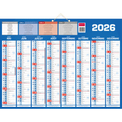 3371017524665 - CALENDRIER GRAND FORMAT 40,5X55CM SEPTEMBRE/DÉCEMBRE CLASSIQUE 16 MOIS