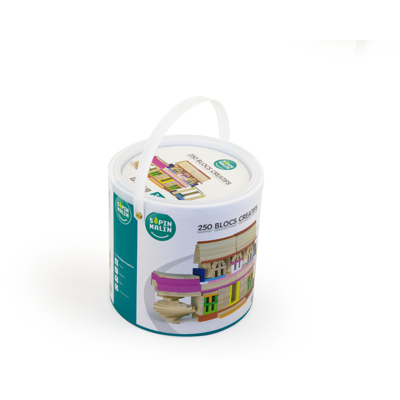 3701198500217 - 250 PLANCHETTES BOIS COLORIS NATURELS ET ASSORTIS
