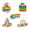3701198500217 - 250 PLANCHETTES BOIS COLORIS NATURELS ET ASSORTIS