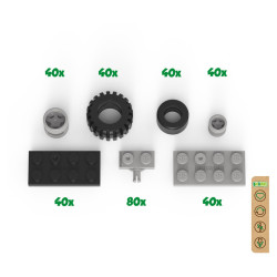 8716433976530 - BIOBUDDI SMALL - ROUES ET AXES 320 PIECES