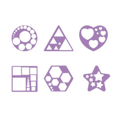 3701385305915 - 6 POCHOIRS FORMES G?OM?TRIQUES