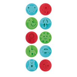 8410782194132 - 10 TAMPONS MOUSSE EVA ASSORTIS