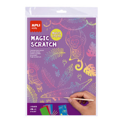 8410782194064 - 8 CARTES À GRATTER A4 COLORIS ASSORTIS
