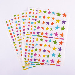 8410782194538 - 624 GOMMETTES ÉTOILES COLORIS ET TAILLES ASSORTIS
