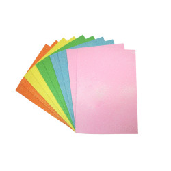 3701385300200 - 10 PLAQUES CAOUTCHOUC PAILLETÉS 21X29,7CM COLORIS ASSORTIS
