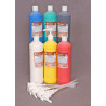 3700773314577 - 6 FLACONS GOUACHE AUX DOIGT 1000ML COLORIS ASSORTIS + 6 POMPES OFFERTES 5ML