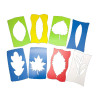 8436048102000 - 8 POCHOIRS FEUILLES PLASTIQUE RECYCLE