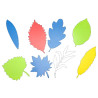 8436048102000 - 8 POCHOIRS FEUILLES PLASTIQUE RECYCLE