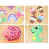 8428885484500 - CLASSPACK 100 PLAQUES CAOUTCHOUC 20X30CM 1MM 10 COLORIS ASSORTIS