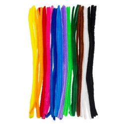 3700773321865 - CHENILLE 6MM 36 BRINS L30CM 12 COLORIS ASSORTIS