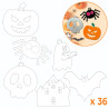 3134725024700 - 36 SUSPENSIONS CARTON HALLOWEEN 6 FORMES ASSORTIES