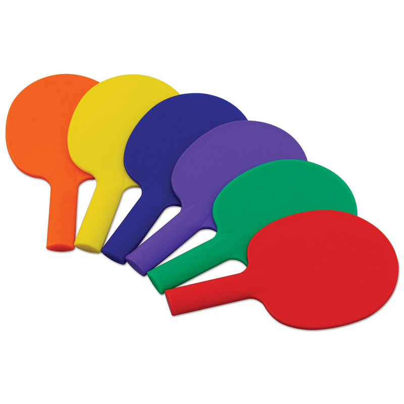 3420210012070 - 6 RAQUETTES TENNIS DE TABLE PLASTIQUE COLORIS ASSORTIS