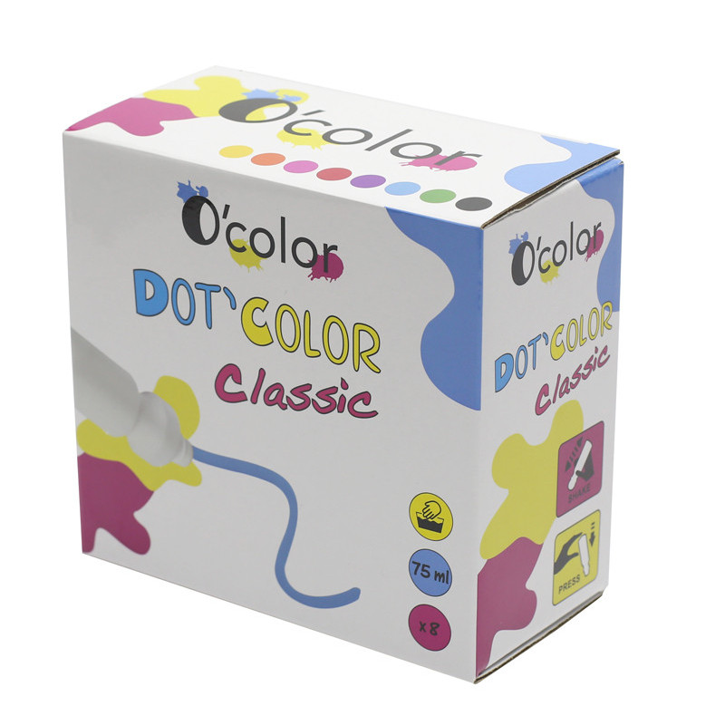 3700773321285 - DOT'COLORS 8 APPLICATEURS GOUACHE 75ML COLORIS ASSORTIS