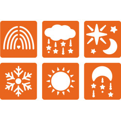 3532432258010 - 6 POCHOIRS METEO