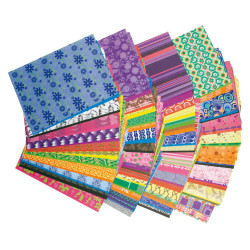 066960152036 - 192 FEUILLES PAPIER DECORATIF 14X22CM ASSORTIES